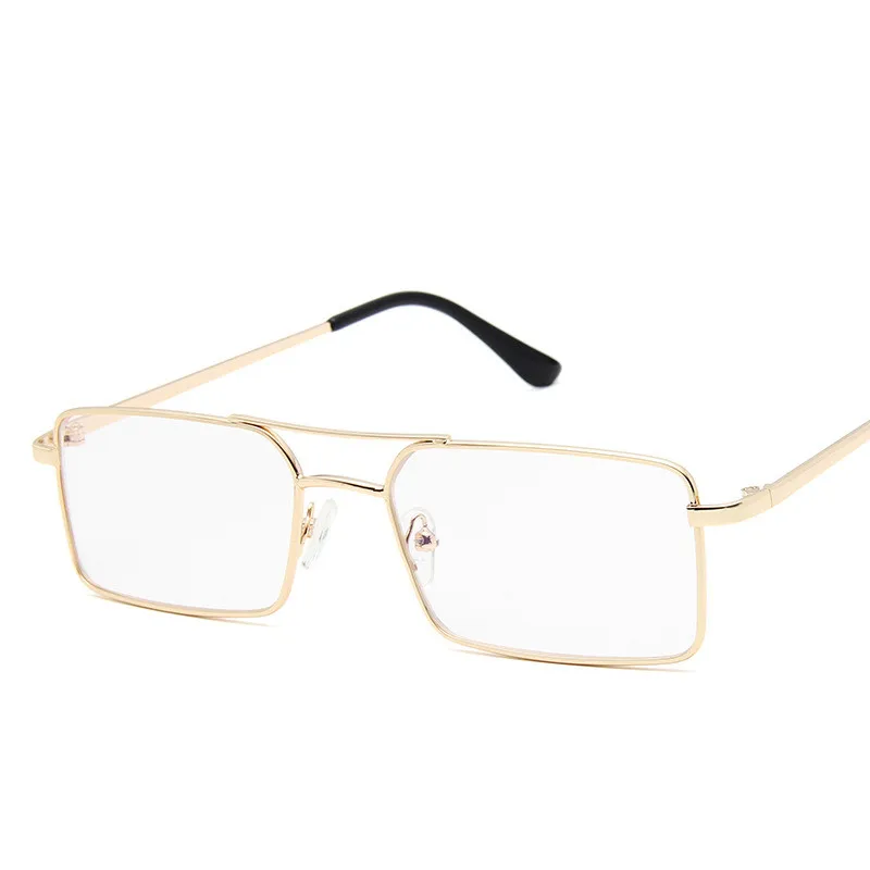 Модные крошечные узкие прямоугольные солнцезащитные очки для женщин, тонкие маленькие солнцезащитные очки, фирменный дизайн, винтажные женские очки Oculos De Sol Gafas - Цвет линз: Gold Clear