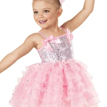 Акция гимнастический купальник балет трико Новая Милая юбка принцессы Детская Одежда для танцев театральный костюм юбка-пачка