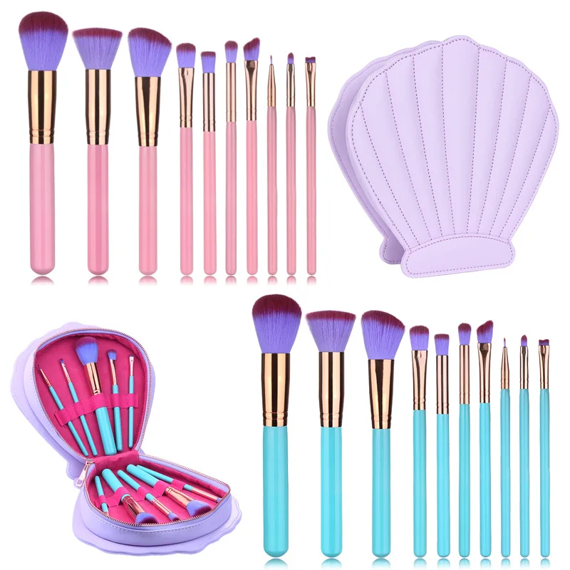 

10 Pcs Make Up Brushes Foundation Eyshadow Blusher Powder Blending Cosmetic Brush Makeup Brush Set @ME88