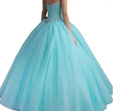 ANGELSBRIDEP Pink Quinceanera Dress Sweet 16 Luxury Sweetheart Crystal Tulle Plus Size Vestido De Debutante Formal Pageant Gown