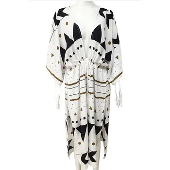 

Trendy Women clothes Polyester casual Cover Up Summer Beachwear Bikini Swimwear Beach Dress Bathing Kaftan