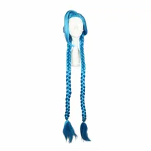 MCOSER для женщин 130 см длинные синие синтетические волосы косплей парики с косами Высокая температура волокна WIG-084C