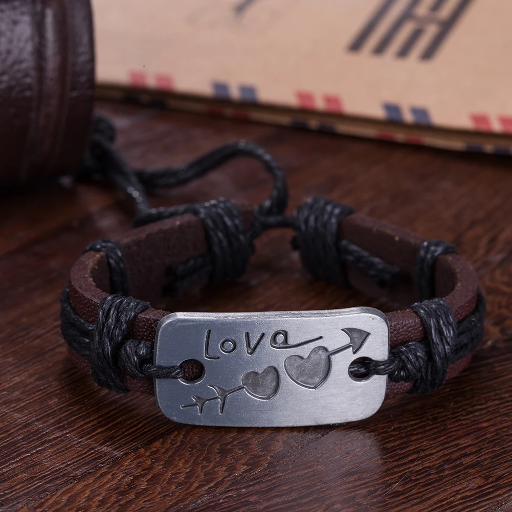 NEW Jewelry fashion Leather Cute Infinity Charm Bracelet Silver lots