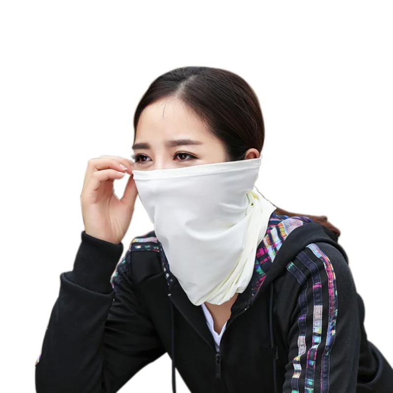 Unisex Outdoor Cycling Riding Sports Soft Metarial Scarf Mask Multi-function Solid Color Breathable Sun Protection Face Scarf