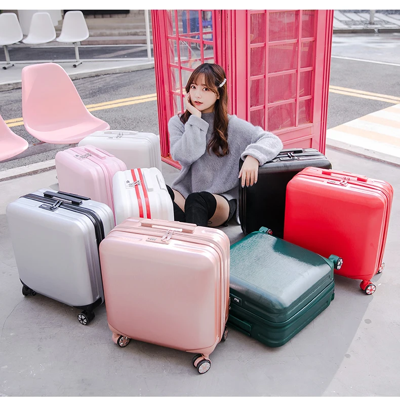 18''20 inch travel suitcase Cabin luggage spinner wheels Rolling luggage carry on Trolley luggage for kid girls travel bag