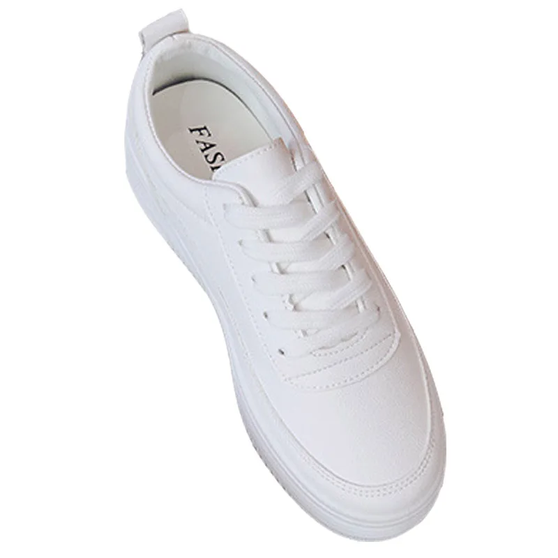 VTOTA/белые туфли Женские кроссовки на платформе из искусственной кожи Zapatillas Mujer