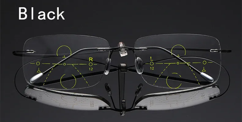 Титановый сплав, умные асимптотически многофокусные прогрессивные очки для чтения, не сферические линзы, очки для чтения