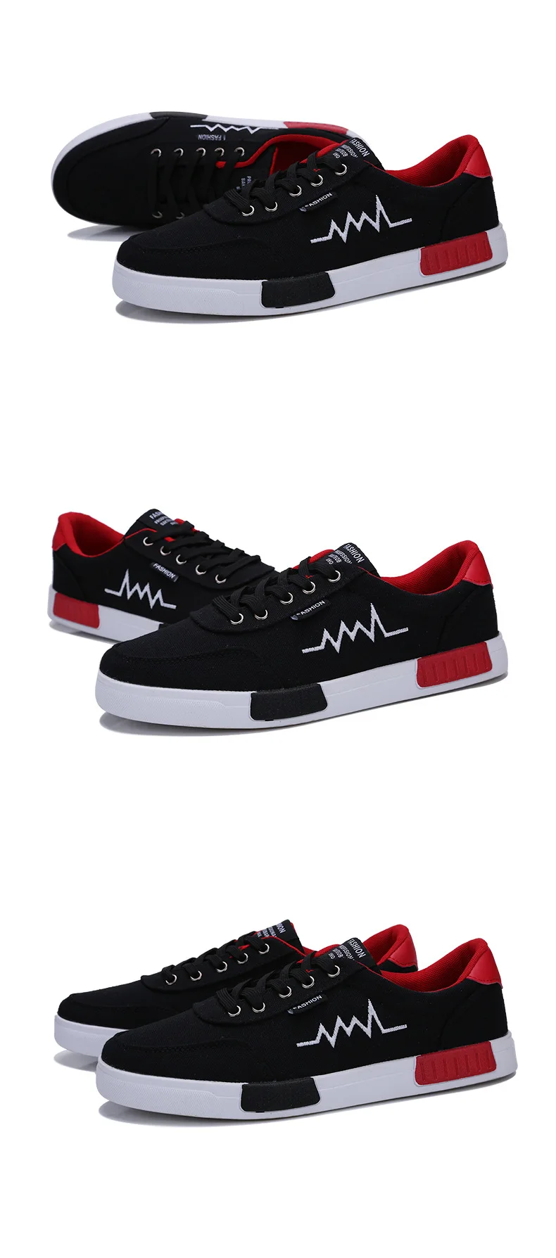 Geguistle New Arrival Comfortable Casual Shoes Mens Canvas Shoes For Men Lace-Up Brand Fashion Flat Loafers Shoe03