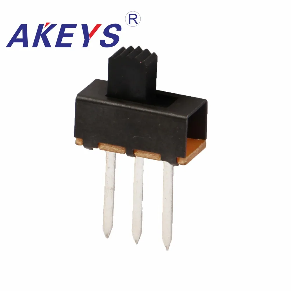 

20PCS SS-12F18 1P2T Single pole double throw slide switch verticle type 3 pin lengthen pin handle heights can be customized