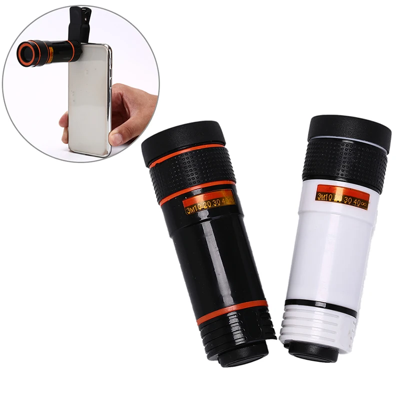 Universal Mobile Phone Telephoto Lens 12X Zoom Optical Telescope Camera Lens With Clips For Smartphone