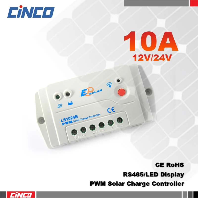 LS1024B 10 А 12 В/24 В EPSOLAR PWM солнечный контроллер с таймером и управлением освещением