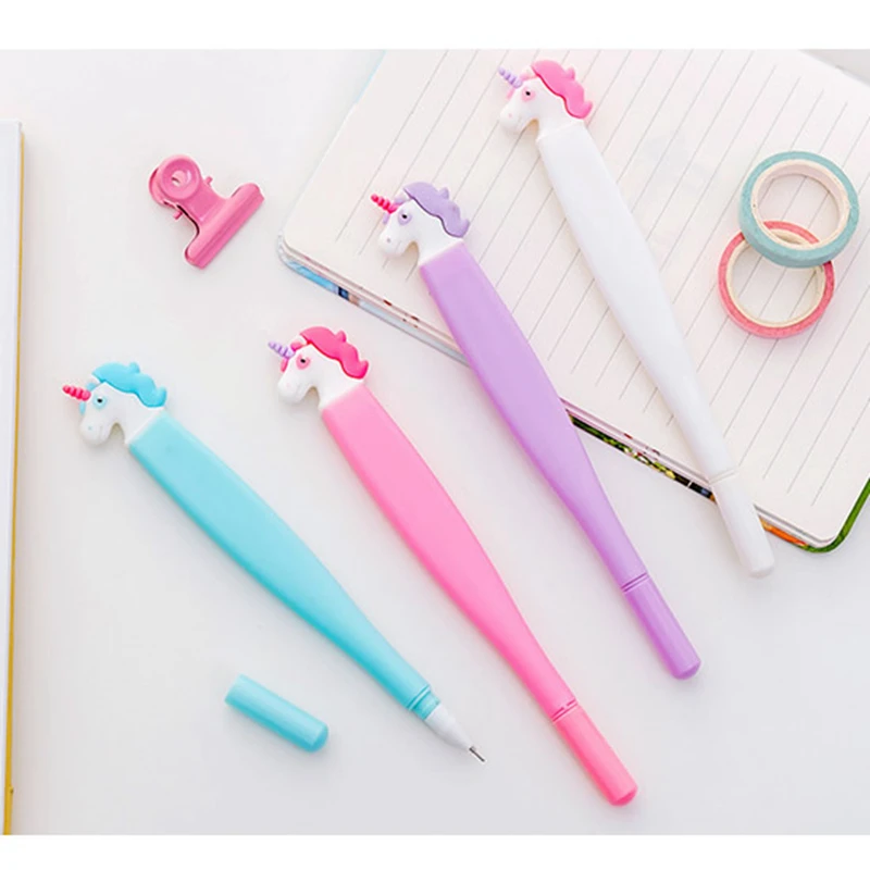 

Kawaii Unicorn 0.38mm Black Student Gel Pen Office School Supplies Pen Child Pencil Writing Supplie Signing Pen Girls Boys Gift