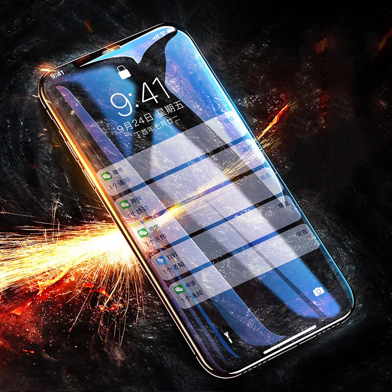 Защитное закаленное стекло для iphone X 7 6s 8 plus XS max XR 6 Xs экрана 9H с полным