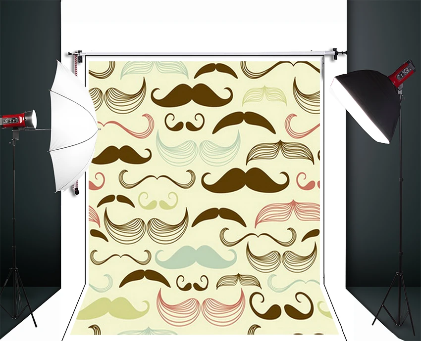 

HUAYI 5X7FT beard moustache Photography Backdrop Vintage Newborns Portrait Photo Backgrounds  D-8336