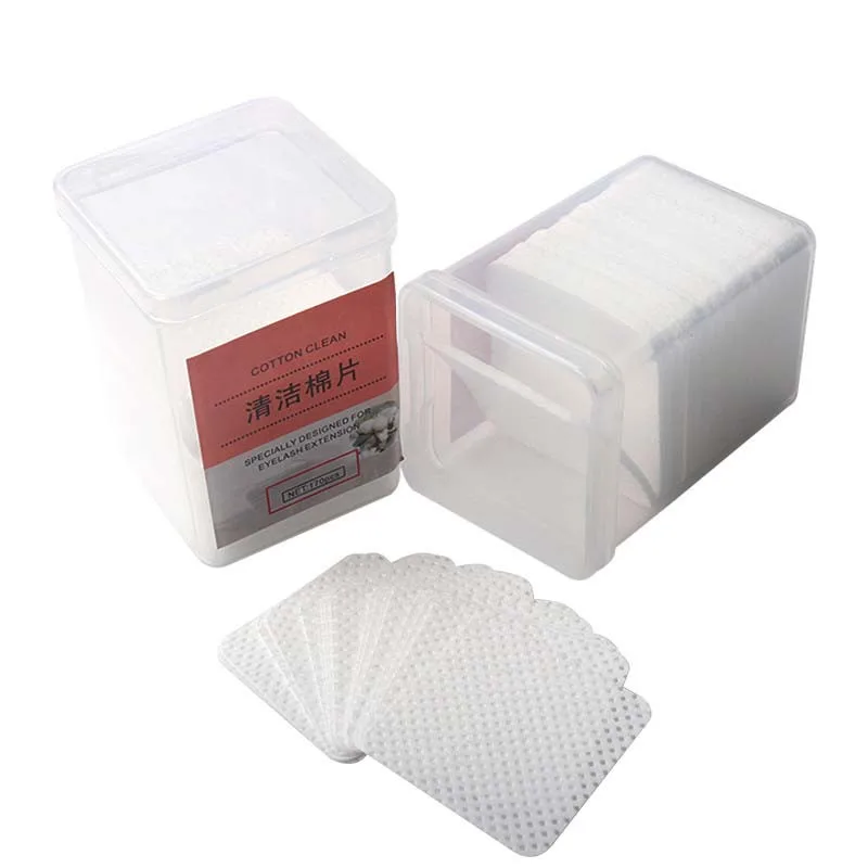 

170 Pcs/Box Lint-Free Fast and Safe Eyelash Glue Remover Soft Non-woven Fabric Eyelash Extension Glue Remover Cleaner Pads