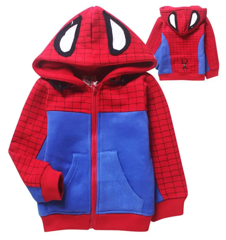 Spiderman Zip Up Hoodie Marvel Superheroes Boys Zip-Up Fashion