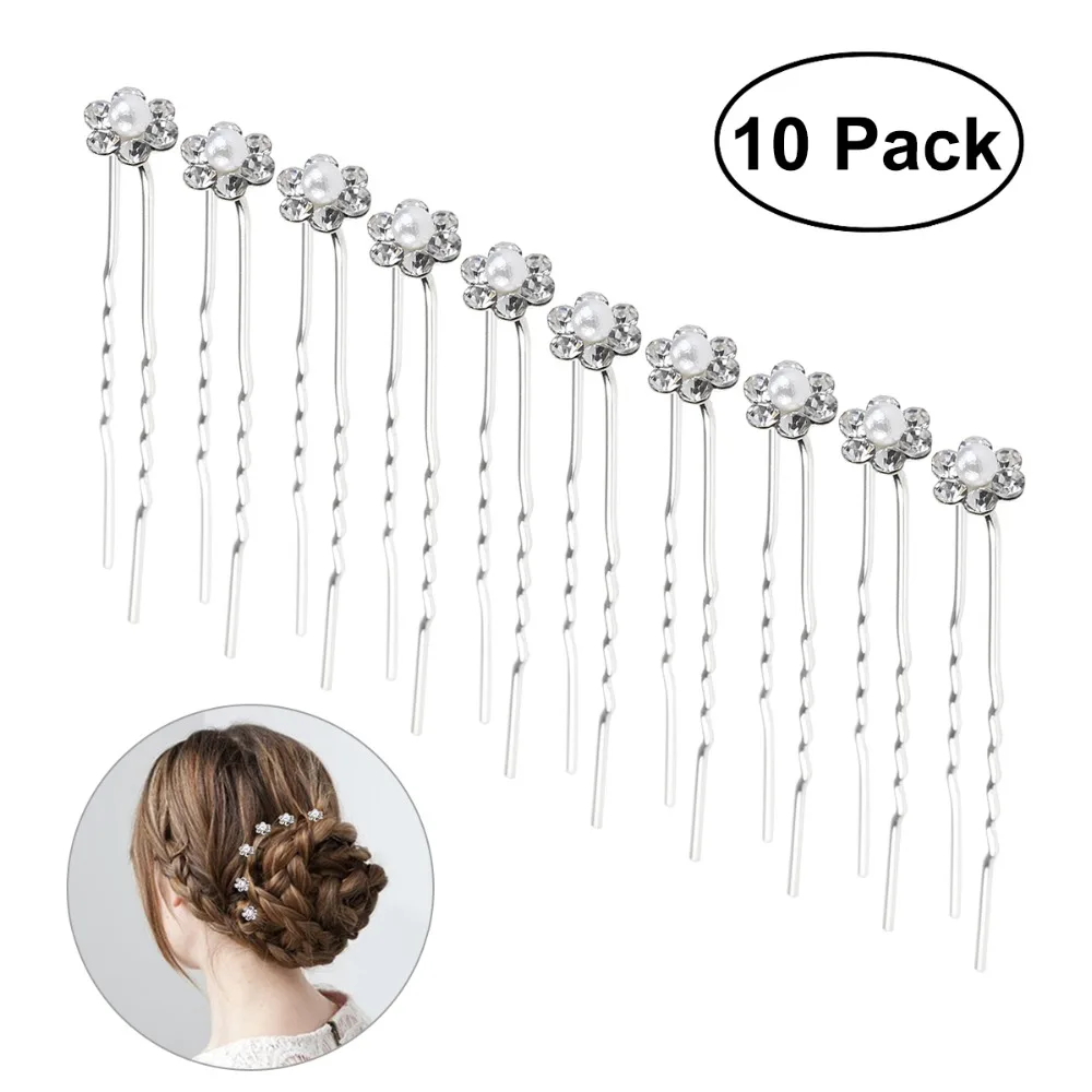 Заколки для волос Свадебные с жемчугом 10 шт.|hair clip|pin hair clippin |