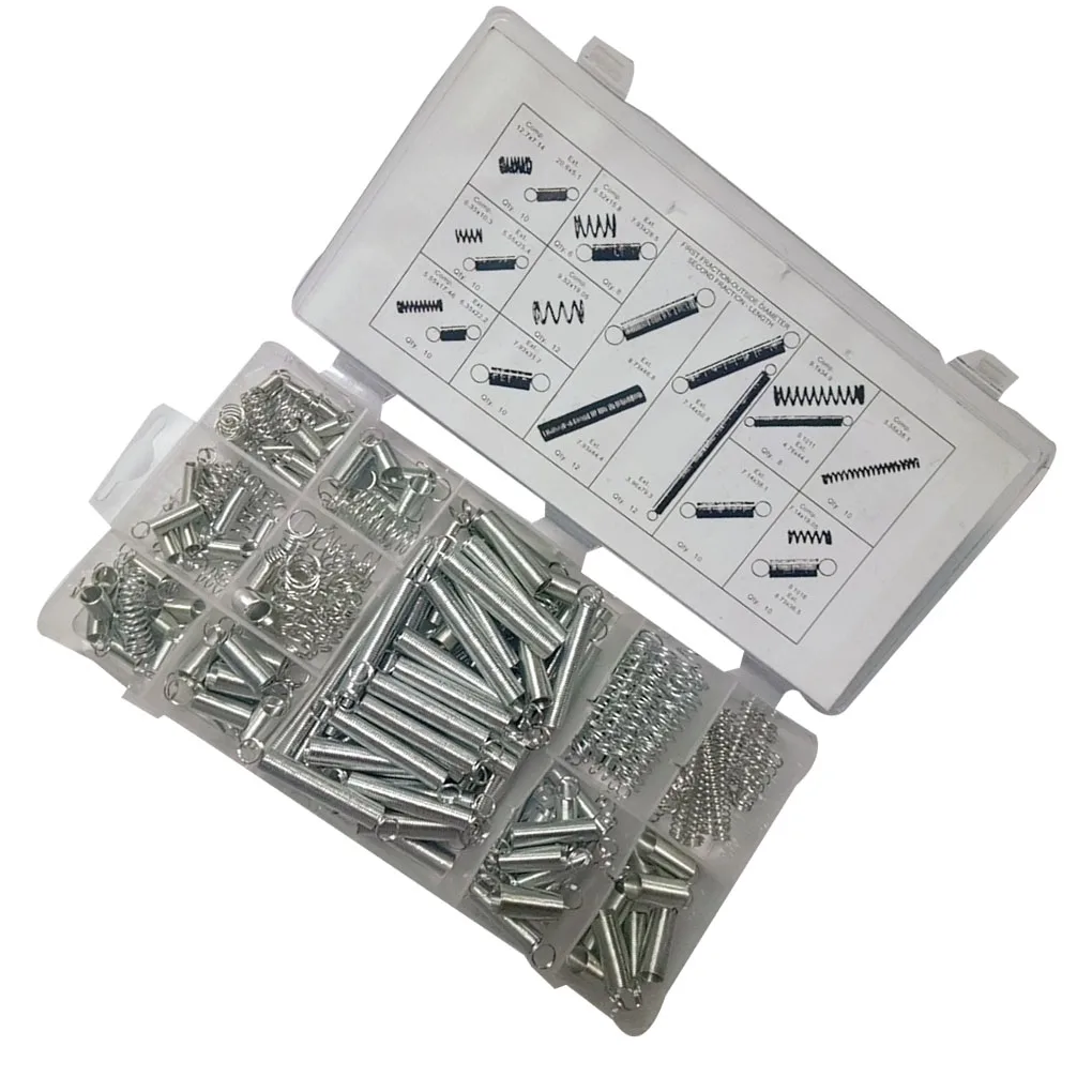 

200pcs/set 20 Sizes Mixed Steel Spring Electrical Hardware Extension Tension Springs Kit Assortment In