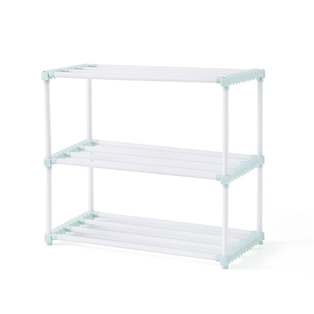 

Storage Home Shoe Rack Shelves Hanger Multifunctional Organizer Three Layer Easy Install Space Saving Bedroom Stand Display