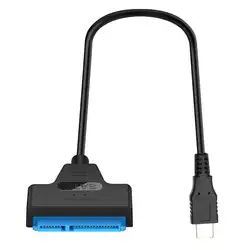 Тип-C SATA 22-контактный Кабель USB 3,1 на SATA 2,5 дюйм(ов) последовательный Порты и разъёмы SSD Кабель-адаптер