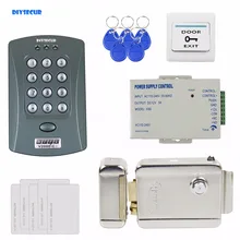 DIYSECUR полный комплект 125 кГц RFID Пароль Клавиатура система контроля доступа комплект безопасности+ Электрический замок V2000-C