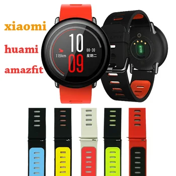 

For Xiaomi Huami Amazfit Watch Silicone Strap Smart Watch for Amazfit Sports Band Replace Electronic Wristwatch Band