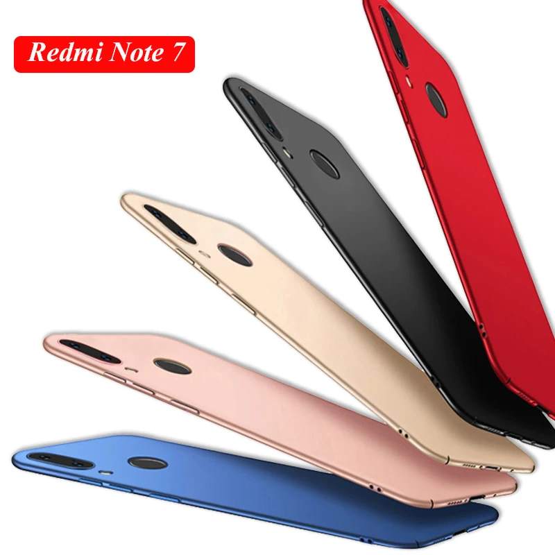 

Xiaomi Redmi Note 7 Case Plastic PC Case Redmi Note 7 Original Phone Case Redmi Note 7 Pro Plain Cover Protection Back Coque