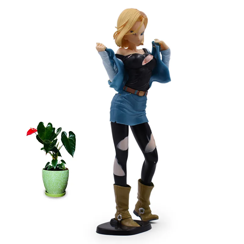 

Anime Dragon Ball Z Android 18 Lazuli Battle Damage Action Figure PVC Sexy Girl Collectible Model Christmas Gift Toy For Kids
