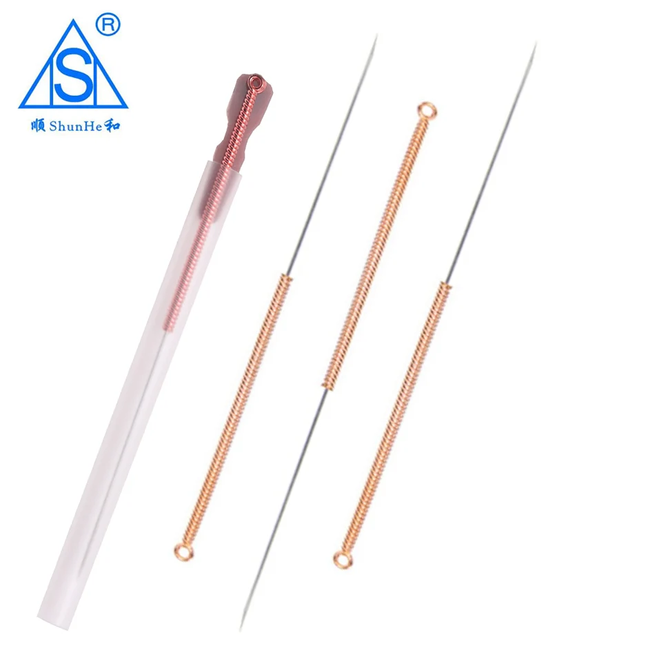 

100 Pcs Copper Disposable Sterile Acupuncture Needle Sterile Acupuntura Asepsis With Tube Aluminum Foil Packing 0.30*25/50mm