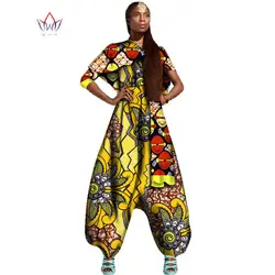 Африканский женский традиционный Комбинезоны Новая Мода Печать Национальный стиль ретро одежда Свободные Высокая талия шаль Комбинезоны