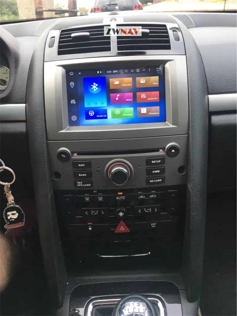 Best Android 9.0 8 Core RAM 4GB ROM 32GB 2 Din Car GPS Navigation Radio Screen Android System For Peugeot 407 2004-2010 1