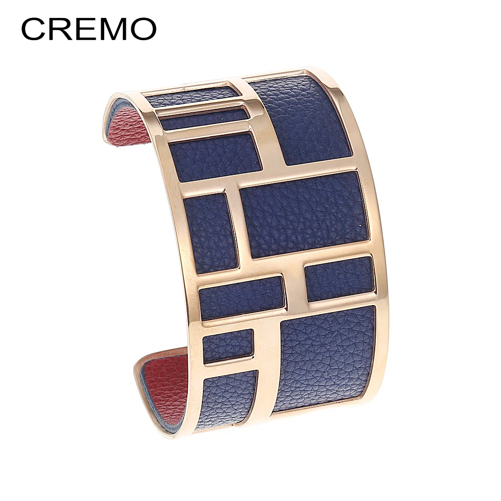 

Cremo Labyrinth Eternal Bangles For Women Stainless Steel Bracelets Femme Bijoux Manchette Cuff Reversible Cocktail Wide Bangle