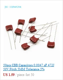 10 шт. CBB металлические Полипропиленовые пленочные конденсаторы фиксированный конденсатор 63V 100V 250V 400V 450V 630V доступны несколько значений