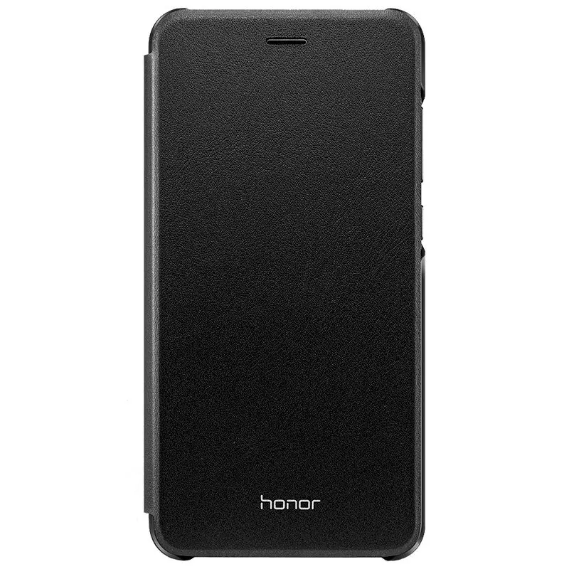 Оригинальный кожаный чехол Huawei Honor 8 lite защитный с окошком для просмотра умный