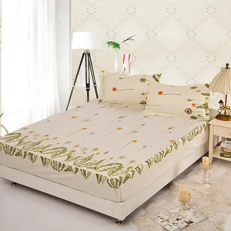 home textile 1pcs sheets fitted bed sheet elastic mattress cover bed