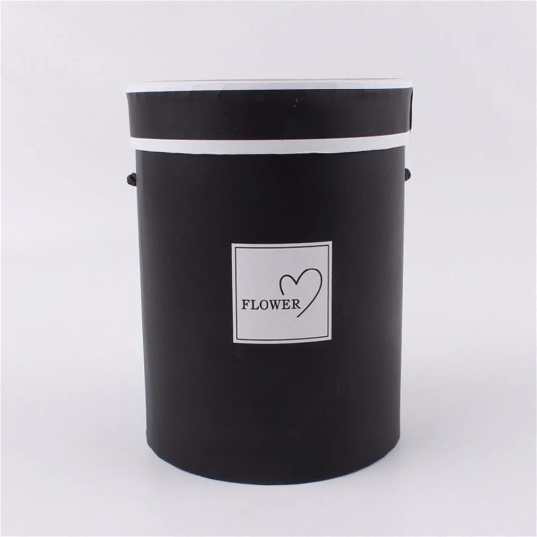 1Pc Creative Handheld Round Flower Bouquet Boxes Living Vases Florist Box Flower Plant Boxes D14*H18CM Drop Shipping