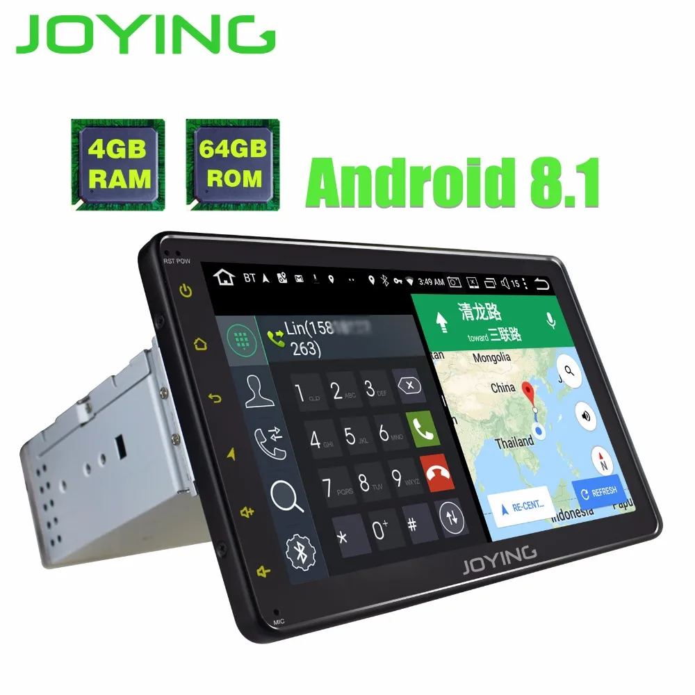 Perfect JOYING 4GB Ram 64GB ROM Octa 8 core Car Radio 1din Android 8.1 auto Audio Stereo Head Unit Tape Recorder Multimedia player GPS 2