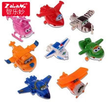 8pcs/set MINI Airplane Anime Super Wings Model toy Transformation Robot Action Figures superwings toys for Children Kids