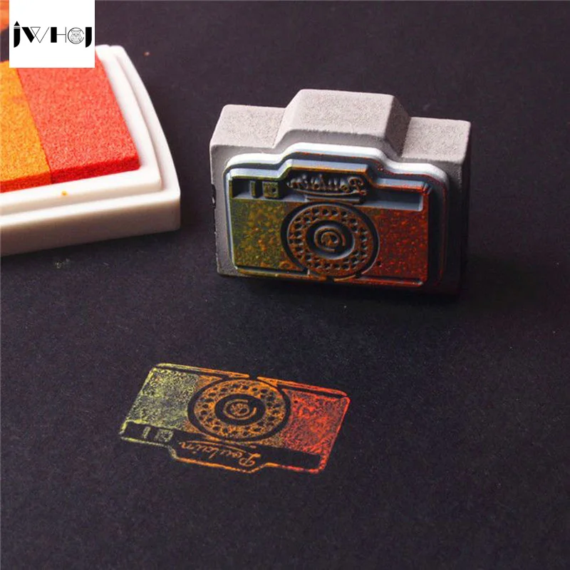 

1 pcs mini vintage camera wooden stamp diy Handmadedecal stamps for scrapbooking diy stamps Photo Album Craft gifts