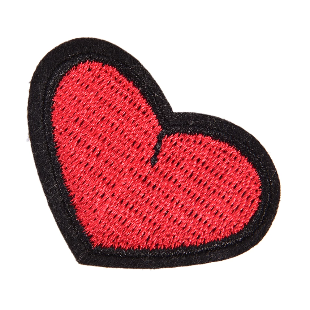 Love-Heart Iron On Patch Embroidered Sewing Label Clothes Stickers Applique Apparel