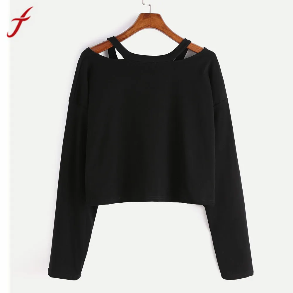 Fashion Hollow Out Blouse Womens Long Sleeve Off Shoulder