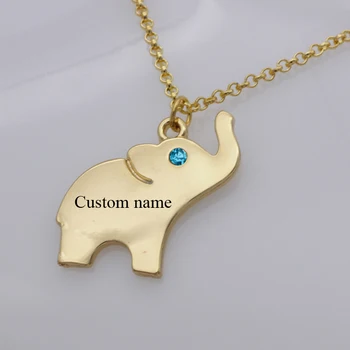 

Lovely Elephant Pendant Necklace Handmade Necklaces Unique Birthday Gift for Your Friend Can Customized Any Name YP2956