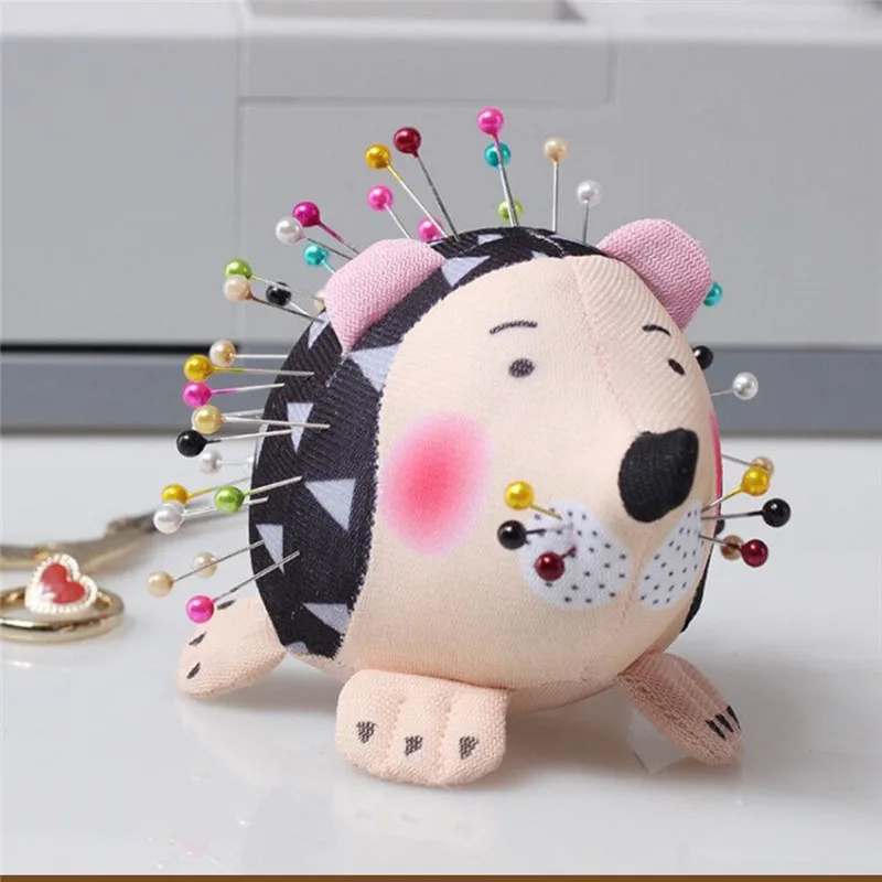 

Cute Pin Cushion Hedgehog Shape Soft Fabric Pin Cushion Round Pins Quilting Holder Women Sewing Craft Tools Needle Storage Bags