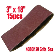 Special Offers 5x3 Pcs/Set 457*75mm Sanding Belts Band Aluminium Oxide Mixed 40 80 120 Grit Sanding Belt Sander Abrasive Wood Metal Plastic