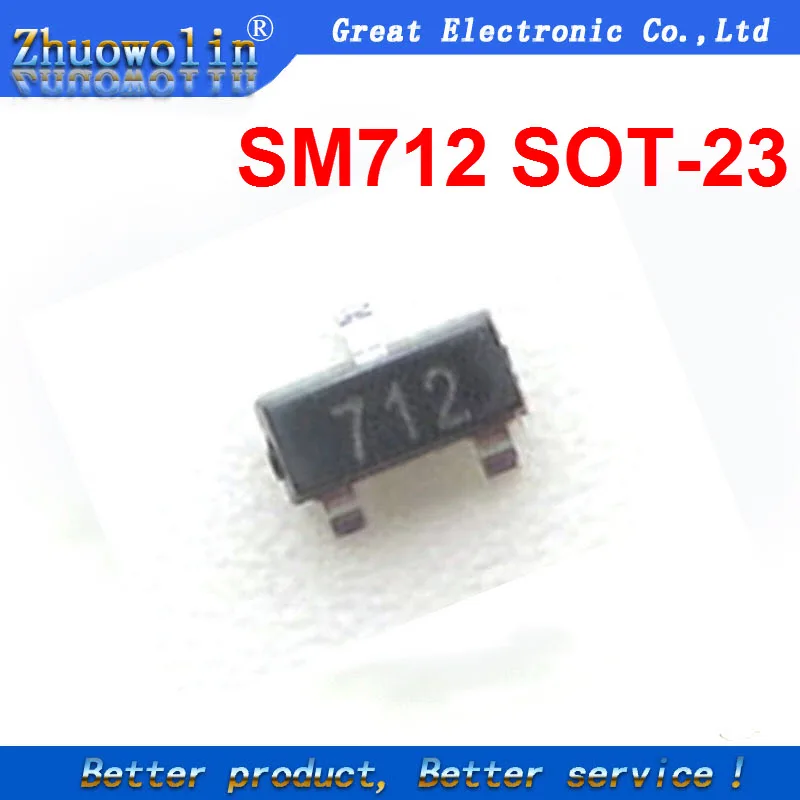 10PC/Lot SMD SM712 RS485 7/12V SOT 23 Transient Voltage Suppressor ...