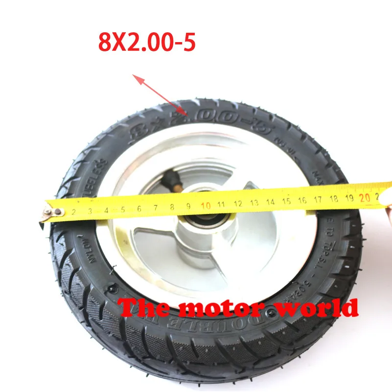 1pc Solid Tubeless Tire Wheel Tyre 8X2.00 5 wheel hub Pocket Bike MINI