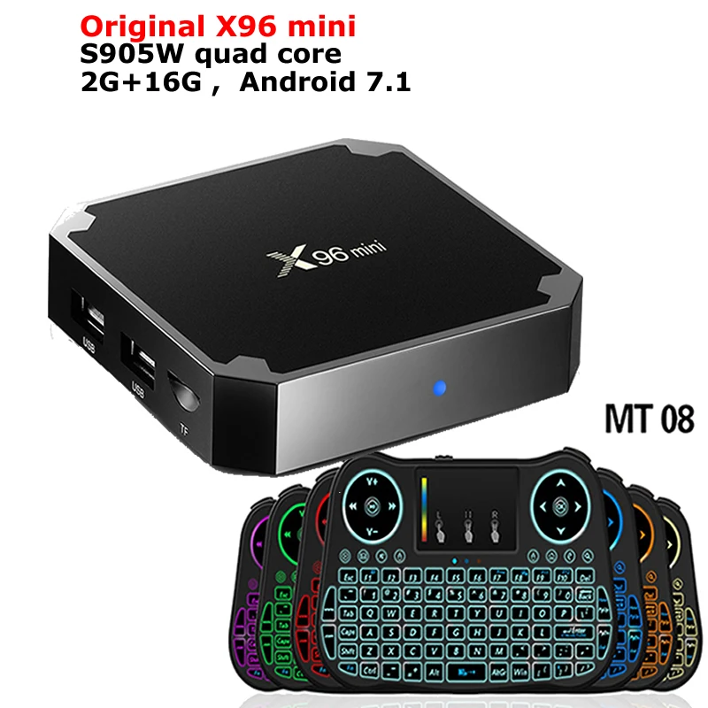 

Original X96 MINI Android 7.1 Smart TV Box S905W Quad core 2G Ram 16G Rom IR Cable 3D 4K WIFI Media Player IPTV Set top Box