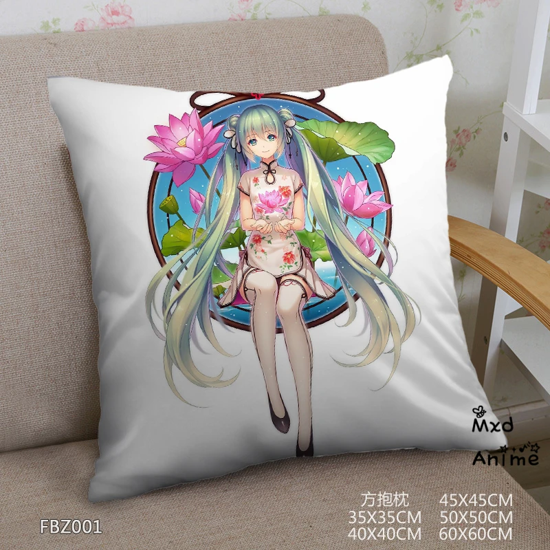 New Home Textile Two sided Square Pillow Case Hatsune Miku Kagamine