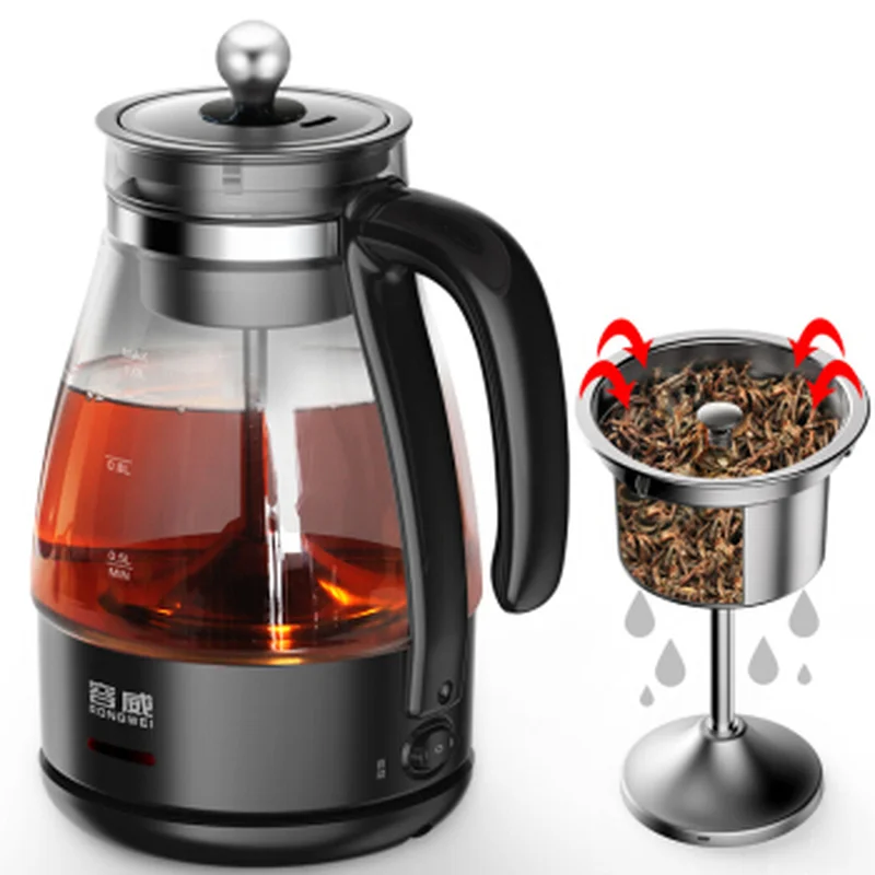 Glass Electric Kettle Steam Teapot Automatic Tea Maker Kit with Stainless Steel Filter&ampLid/LED Display/ Touchpad Control | Дом и сад