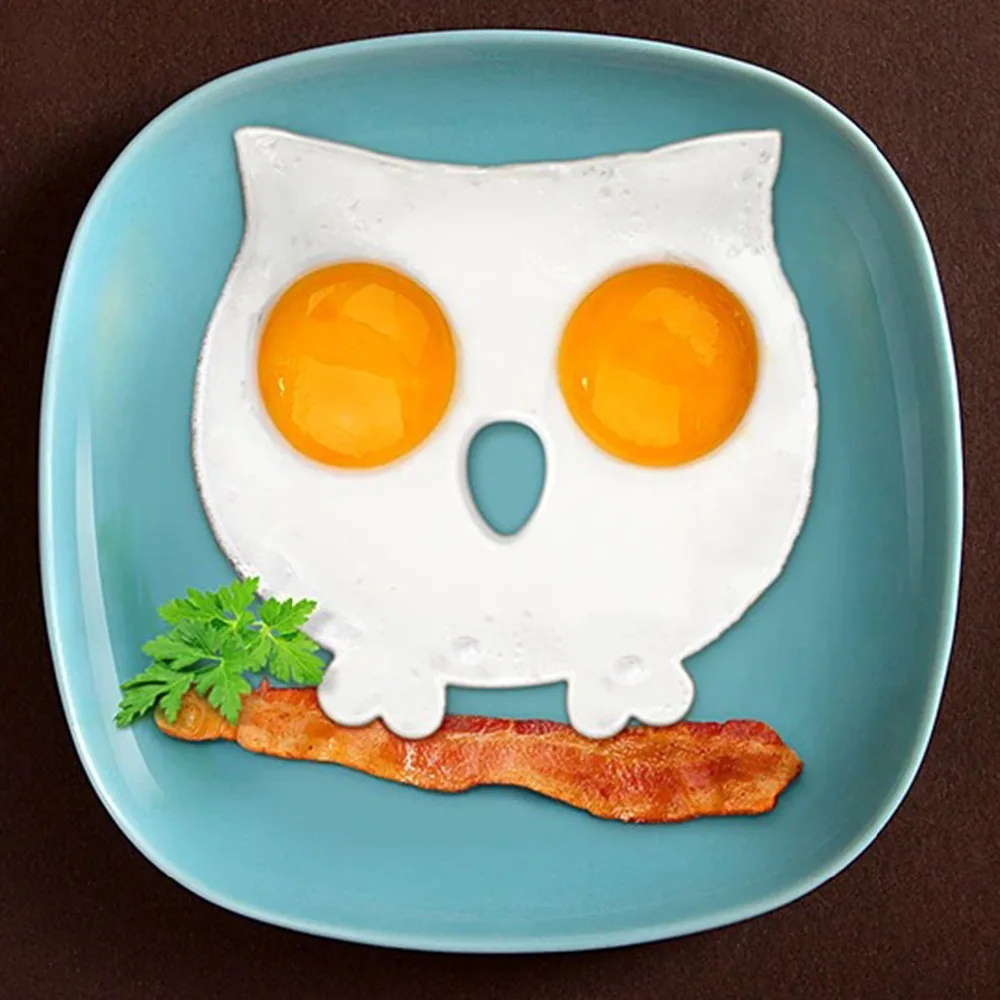 

Fashion Breakfast Silicone Fried Egg Mold Pancake Egg Ring Shaper Funny Owl Egg Shaper Cooking Tool Store